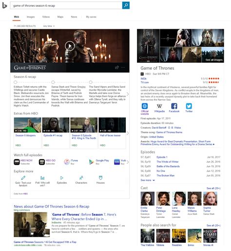 Winter Is Coming This Summer To Bing Bing Search Blog