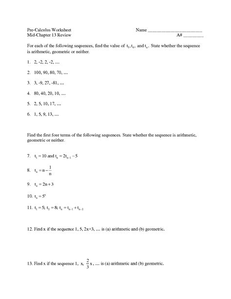 26 Geometric Sequence Practice Worksheet - Notutahituq Worksheet