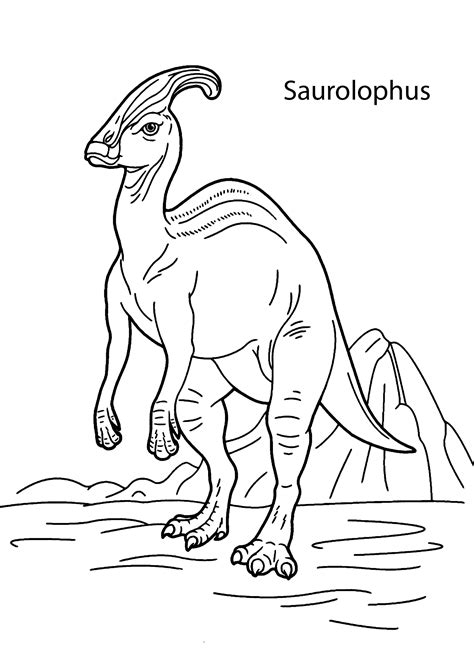 We are to plan make more colorings with dinosaurs. Saurolophus dinosaur coloring pages for kids, printable ...