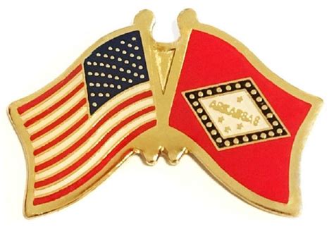 Arkansas Flag Lapel Pin State Single And Double Flag Pins On Sale
