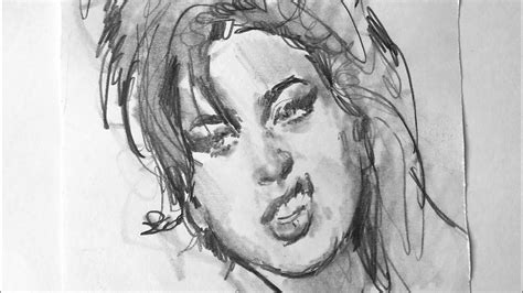 How To Draw Quickly Amy Winehouse Youtube