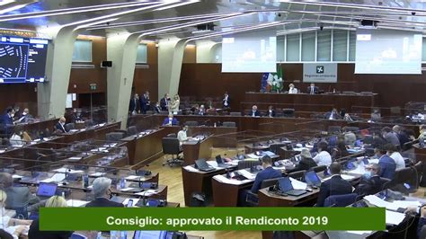 Consiglio Regionale Approva Rendiconto 2019 Voto Favorevole Dellaula