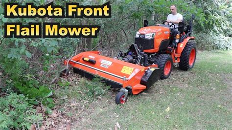 Kubota B2261 Compact Tractor With Front Mounted Flail Mower Peruzzo
