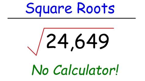 How To Find The Square Root Of Large Numbers Mentally Youtube
