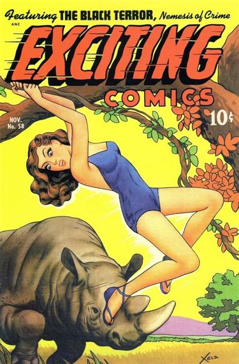 alex schomburg covers for exciting comics 1947 ‘48 vintage comic books golden age comics