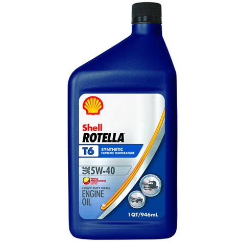 Shell Rotella 5w 40 Synthetic Motor Oil 1 Qt