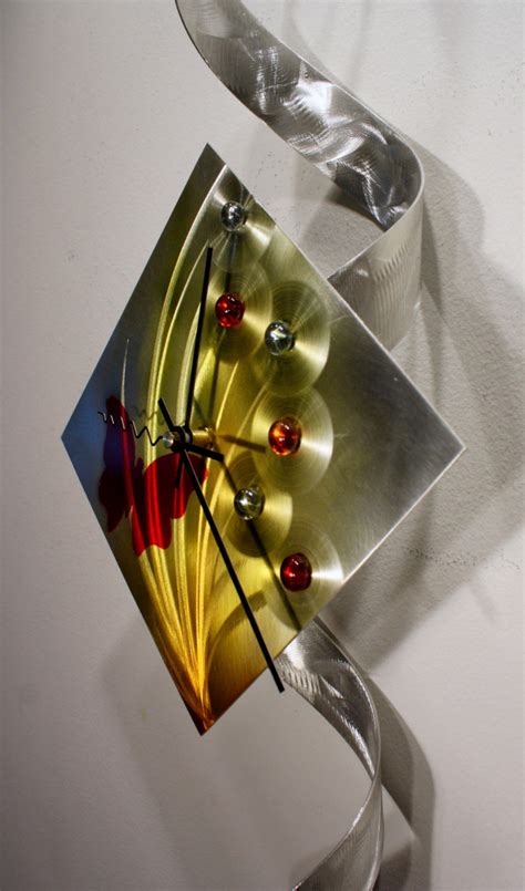 Metal Wall Art Sculpture Clock Modern Abstract Painting