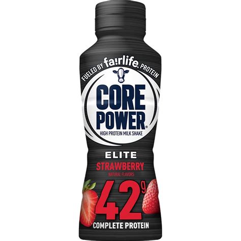 Fairlife Core Power Elite High Protein 42g Milk Shake Strawberry 14 Ounce Bottles 12 Count
