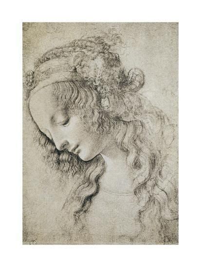 Study For The Head Of Mary Magdalene Giclee Print Leonardo Da Vinci