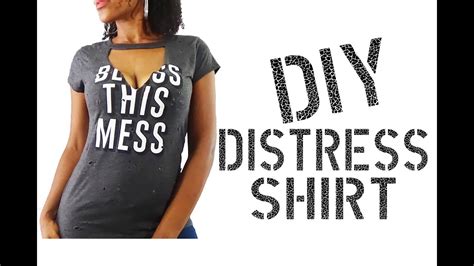 Distressed bleached t shirt diy. DIY How to Distress Shirt - YouTube