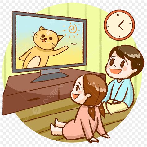 Man Watching Tv Clipart Transparent Png Hd Children Watching Tv