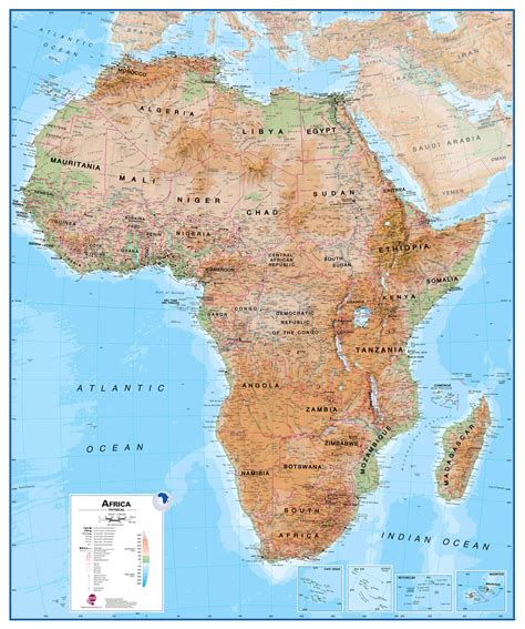 Physical Map Of Africa With Key Salt Dough Geography And 3d On
