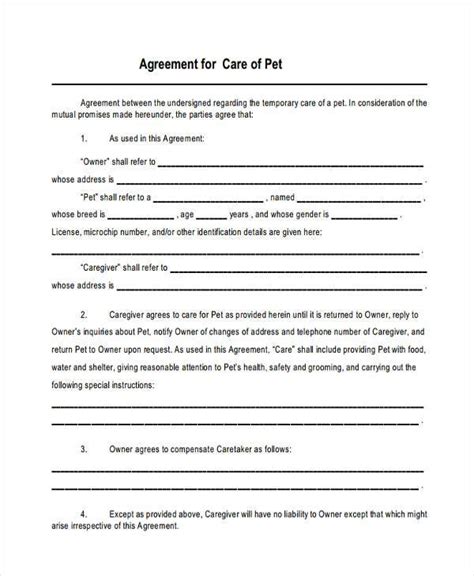 Free 9 Custody Agreement Forms In Pdf Ms Word
