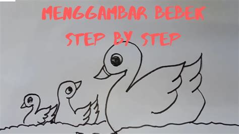 Cara Menggambar Bebek Step By Step Youtube