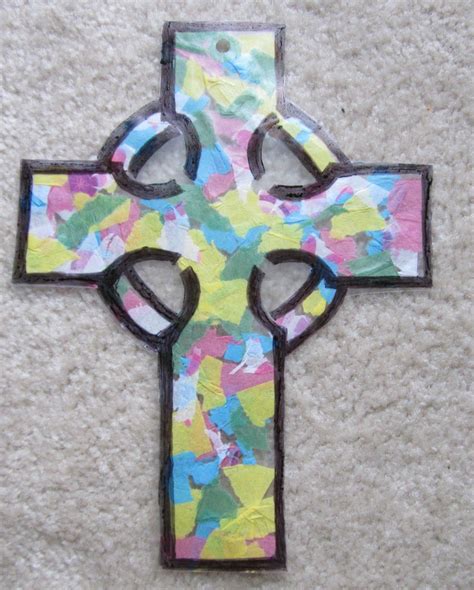 Gaels Crafty Treasures Stained Glass Cross Craft With A Celtic Twist
