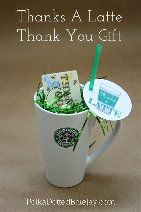 Cool gifts for my boss. Thanks A Latte -Thank You Gift Update - Polka Dotted Blue Jay