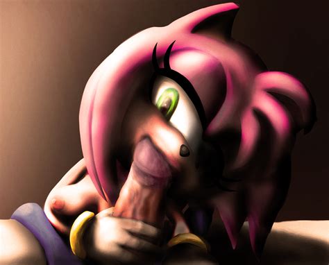 Amy Gives Sonic An Intimate Blowjob By Lewoodmade Hentai Foundry