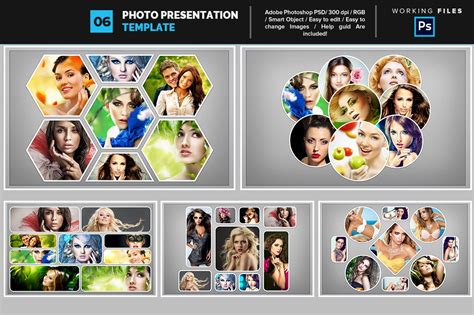 Photo Collage Template 06 Custom Designed Graphics ~ Creative Market