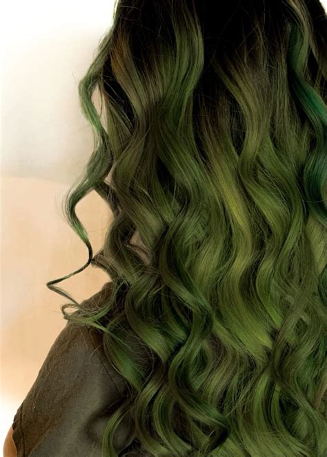 Green Hair Dye Dark Green Hair Green Hair Colors Dark Hair Olive