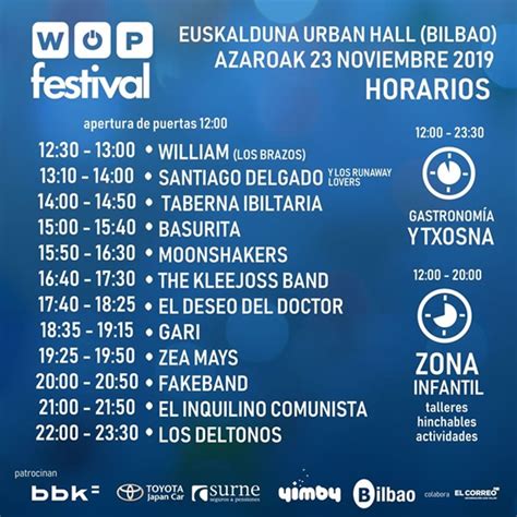 Horarios Del Wop Festival De Bilbao