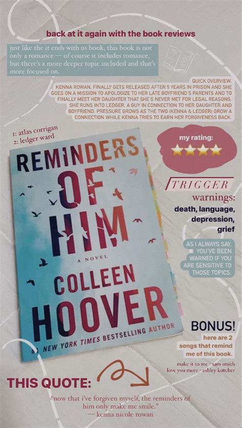 Reminders Of Him By Colleen Hoover Book Review In 2022 Colleen Hoover