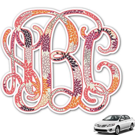 A wide variety of flower decals car options are available to you, such as pvc. Mums Flower Monogram Car Decal (Personalized) - YouCustomizeIt