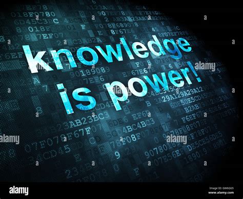 Education Concept Knowledge Is Power On Digital Background Stock