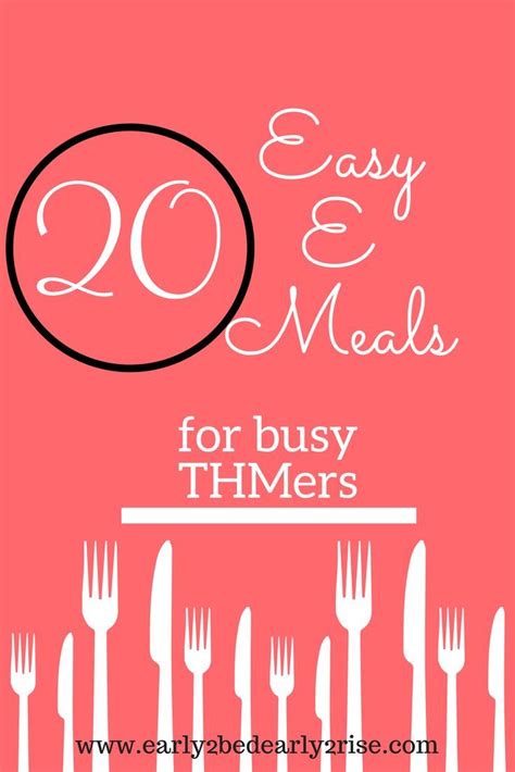 Easiest Thm E Meals Ever For Busy Thmers Trim Healthy Trim Healthy Mama Trim Healthy Momma