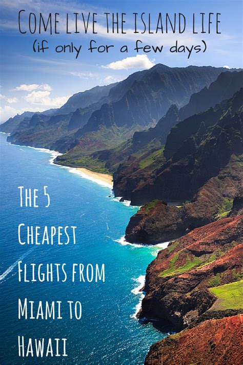 The Five Cheapest Flights From Miami To Hawaii Hopper Blog Cheap