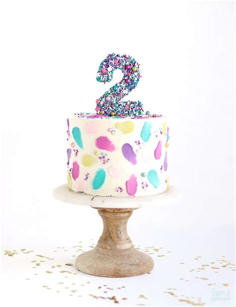 Diy Sprinkled Number Cake Toppers Tutorial Sugar And Sparrow