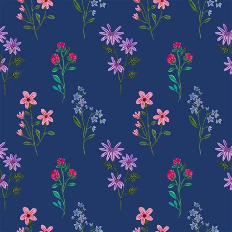 Premium Vector Watercolor Flower Pattern