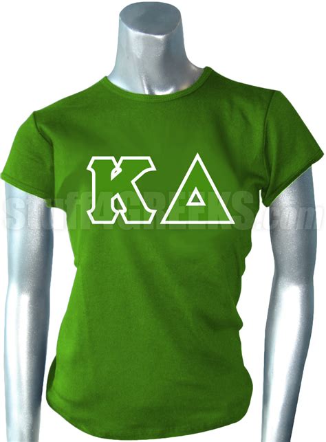 Kappa Delta Screen Printed T Shirt With Greek Letters Kelly Green