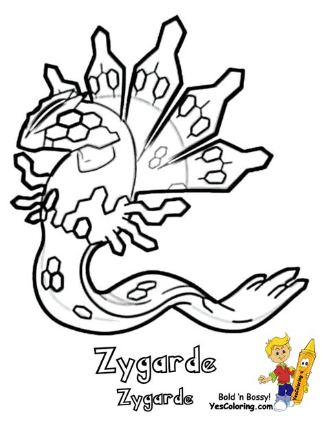 Pokemon Zygarde Coloring Page At Yescoloring