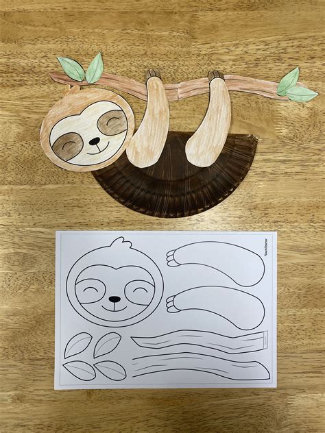 Craft A Paper Plate Sloth With This Easy To Use Template Zoo Crafts