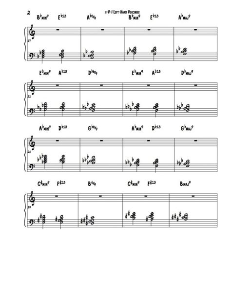 Left Hand Piano Voicings For Ii V7 Is Learn Jazz Standards