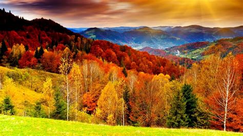 Free Photo Autumn Valley View Autumn Clouds Colors Free Download