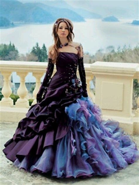 Burgundy Wedding Dress Purple Wedding Gown Traditional Wedding