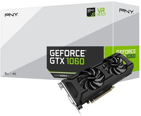 Pny Geforce Gtx 1060 Vcggtx10606pb 6gb Gddr5 192 Bit Pci E 30 Desktop