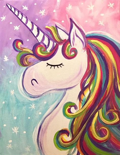 15 Easy Unicorn Painting Ideas Unicorn Painting Canvas Painting Diy