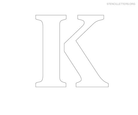 Letter K Printable Alphabet Stencil Templates Stencil Letters Org