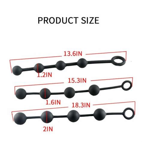 Women Men Large Big Silicone Beadsanalchain Plug Play Pull Ring Ball Unisex Us Ebay