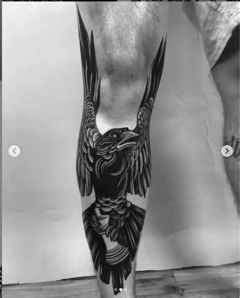 60 Mysterious Raven Tattoo Black Ink Tattoos Raven Tattoo Full Leg