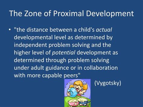 development zone proximal literacy theories major language learning potential vygotsky ppt powerpoint presentation capable guidance adult