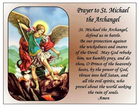 Prayer To St Michael The Archangel Magnet Handmade Products