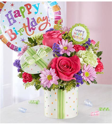 Plan your next event or wedding with us today! Happy Birthday Present Bouquet - Charlotte, NC Florist