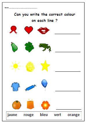 Our worksheets can be used for daily exercises, class activities and. FRENCH EDUCATIONAL WORKSHEET to Learn Colours / Kids ...