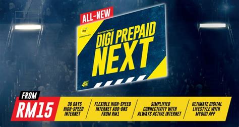 The majority would go for a prepaid plan. Digi Prepaid Next Plan with 30-Days Internet from RM15
