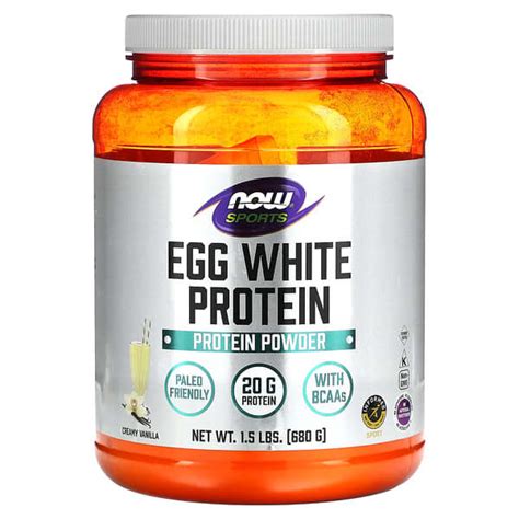 Now Foods Sports Egg White Protein Creamy Vanilla 15 Lbs 680 G