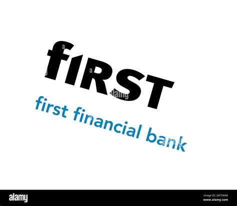 First Financial Bank Ohio Rotated Logo White Background B Stock Photo