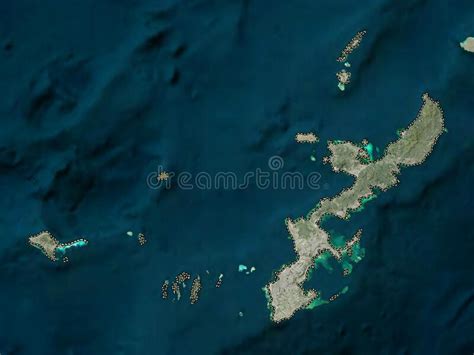 Okinawa Japan High Res Satellite No Legend Stock Photo Image Of